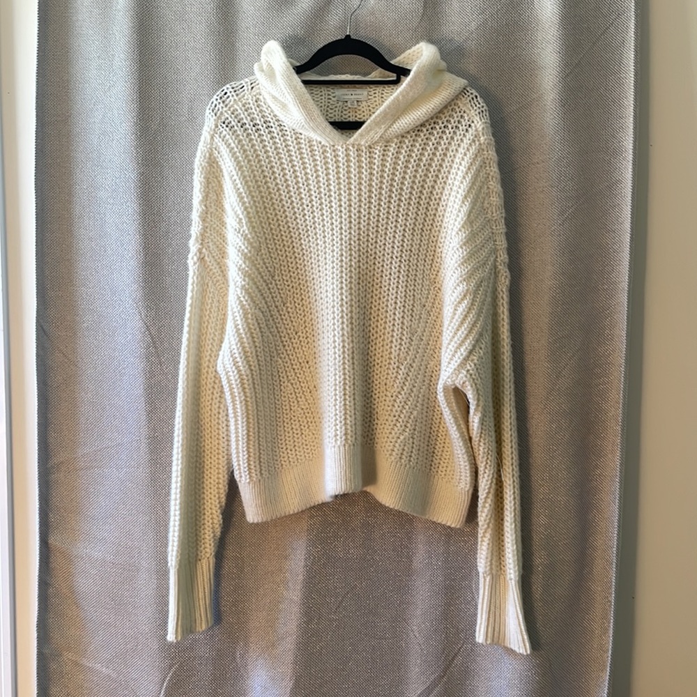 Lucky brand cable knit hoodie sweater.